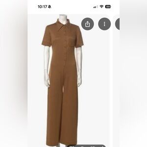 Suzi Kondi black short sleeve corduroy jumpsuit